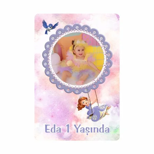 Prenses Sofia Temalı Doğum Günü Magneti